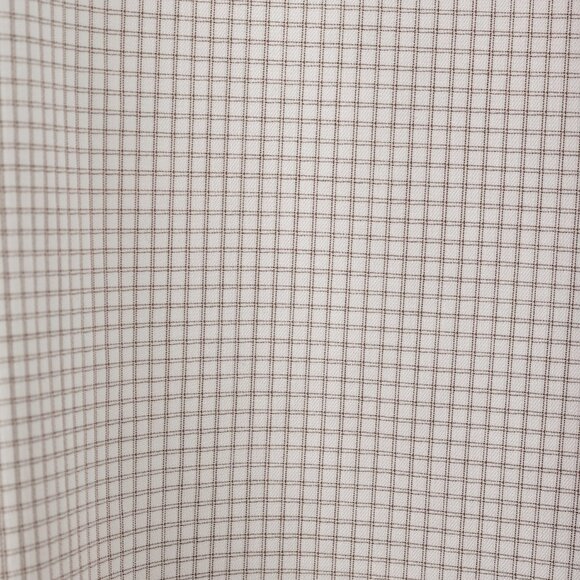 Prada 2015 Small Check White & Taupe Cotton Button-Up Oxford - Picture 7 of 14